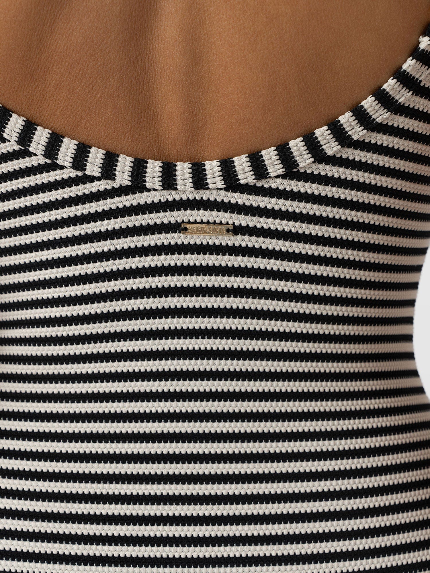 Riley Cross Front Swimsuit - Stripe